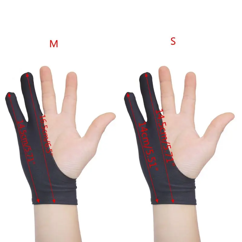 2 Fingers Drawing Glove Anti-fouling Artist Favor Any Graphics Painting Writing Digital ablet For Right And Left Hand