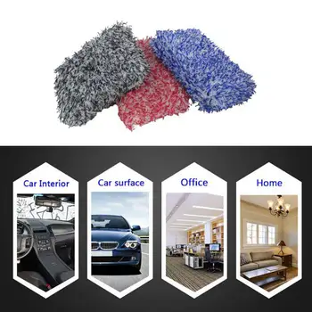 

High Density Car Cleaning Soft Absorbancy Glove Ultra Soft Easy To Dry Auto Detailing Microfiber Madness Wash Mitt Cloth Towel