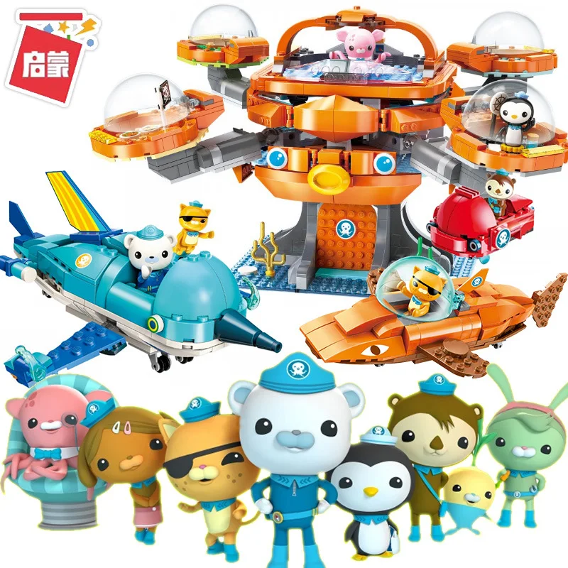 Octonauts строительный блок октопод Gup подводная лодка октябрь-Pod с GUP-C GUP-E GUP-D GUP-K GUP-I в стиле лего кирпичные игрушки Детский подарок