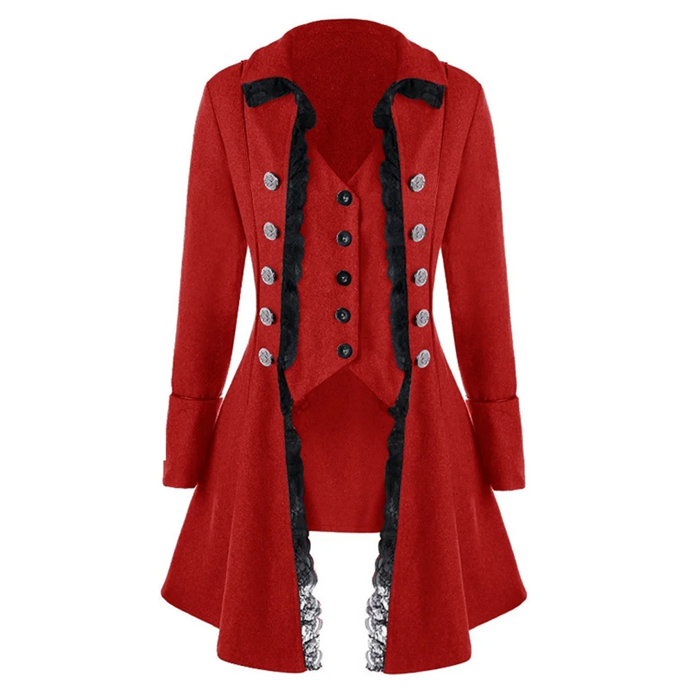 Пиратская куртка средневековый традиционный Женский плащ для взрослых британское французское пальто костюм