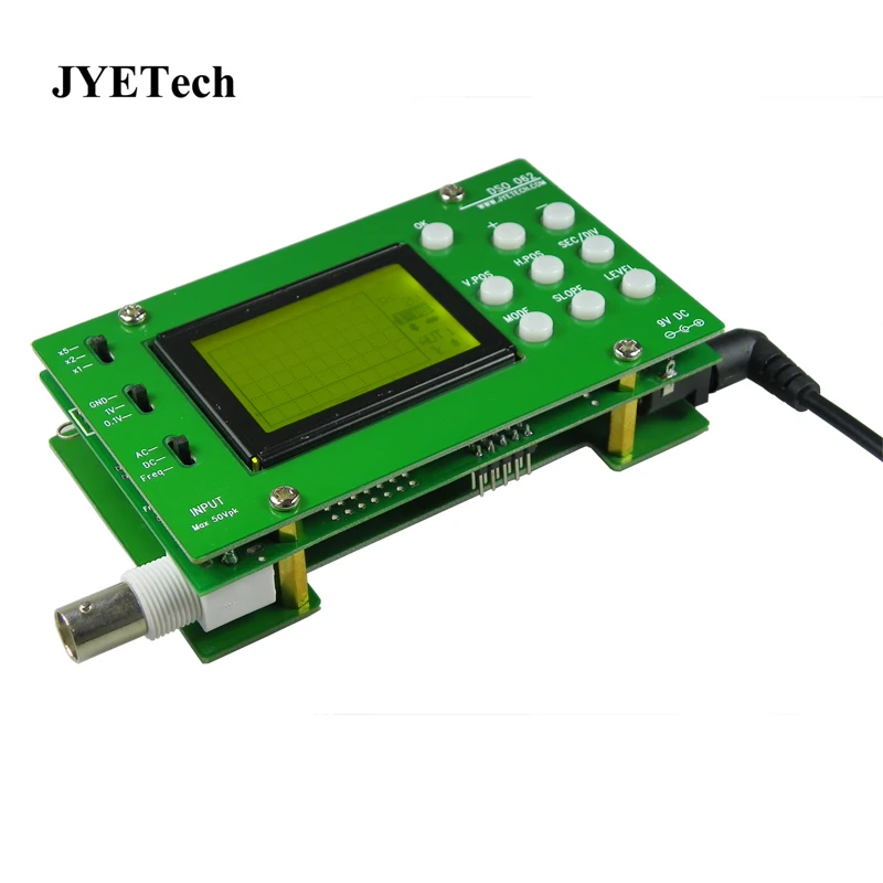 JYETech DSO062 Ручной цифровой осциллограф для хранения в полной сборке с адаптером