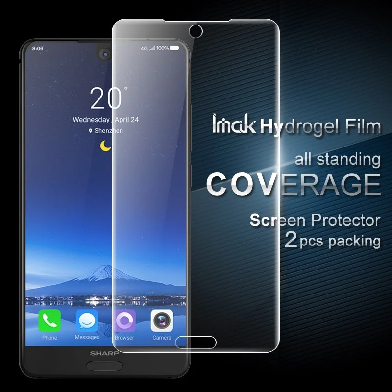 IMAK 2Pcs Soft Hydrogel Full Screen Protector Films for Sharp Aquos S2