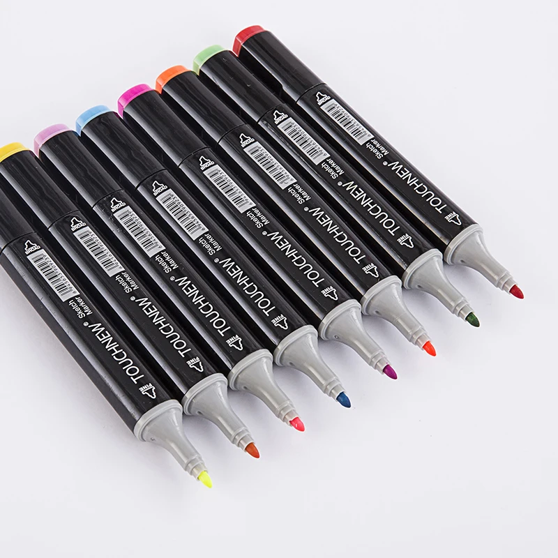 

TOUCHNEW 36/48/72 Color Art Markers Set Alcoholic Oily Dual Headed School Drawing Design Marker Pen Painting Art Supplies