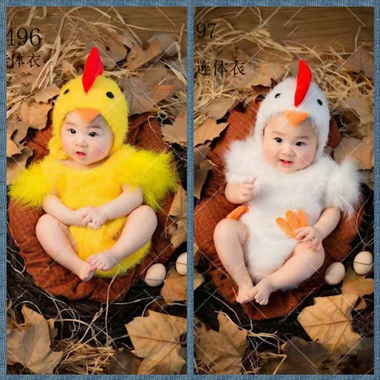 Модный костюм для новорожденных мальчиков и девочек, костюм для фотосессии, шапочка в вида птенца, сиамская одежда, наряды для фотостудии