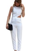 Стиль нет. P108 вырезать на талии женский Облегающий комбинезон