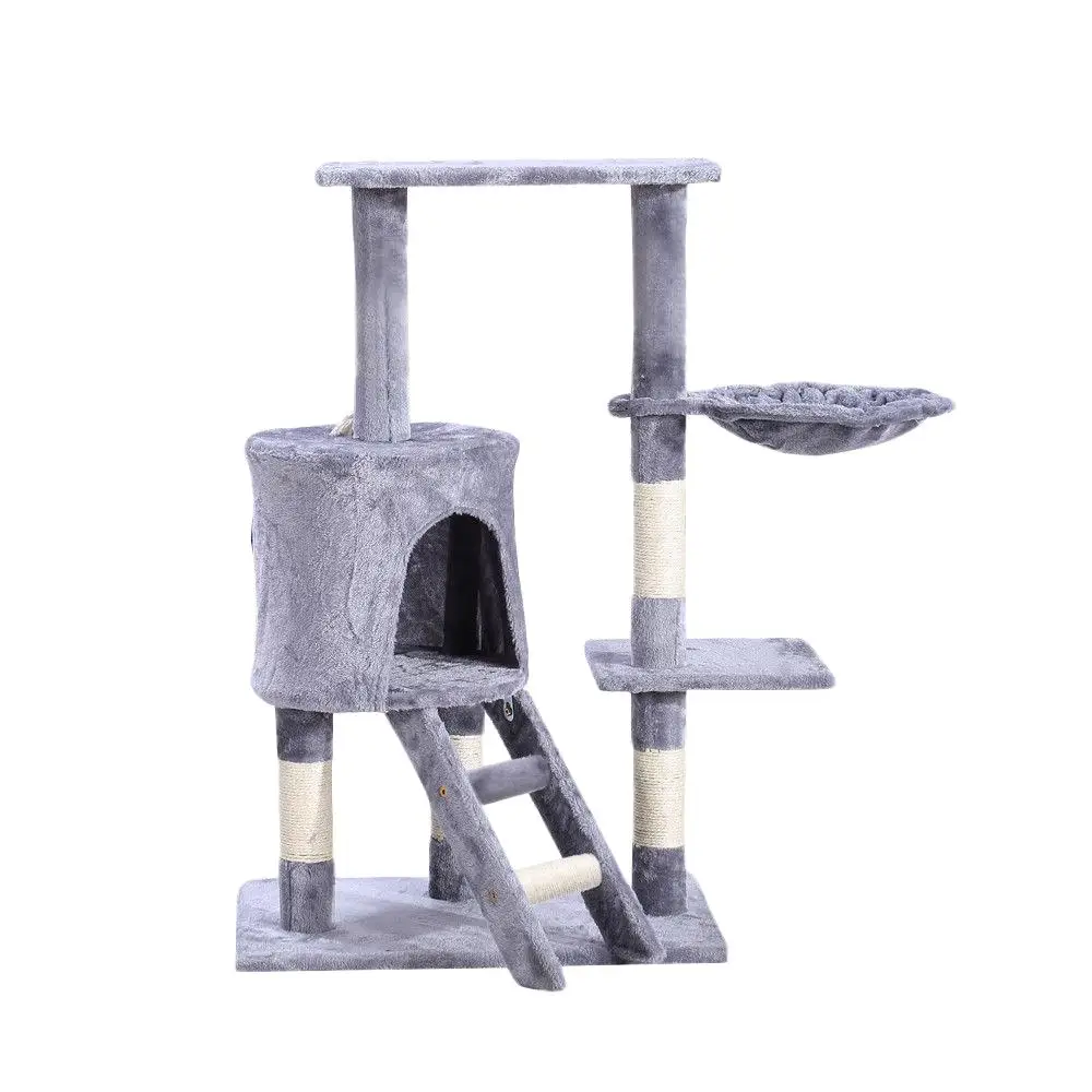 

MeterMall 96cm Cat Climbing Frame Wooden Cat Scratching Post Tree Scratcher Pole Furniture Gym House Toy Cat Jumping Platform