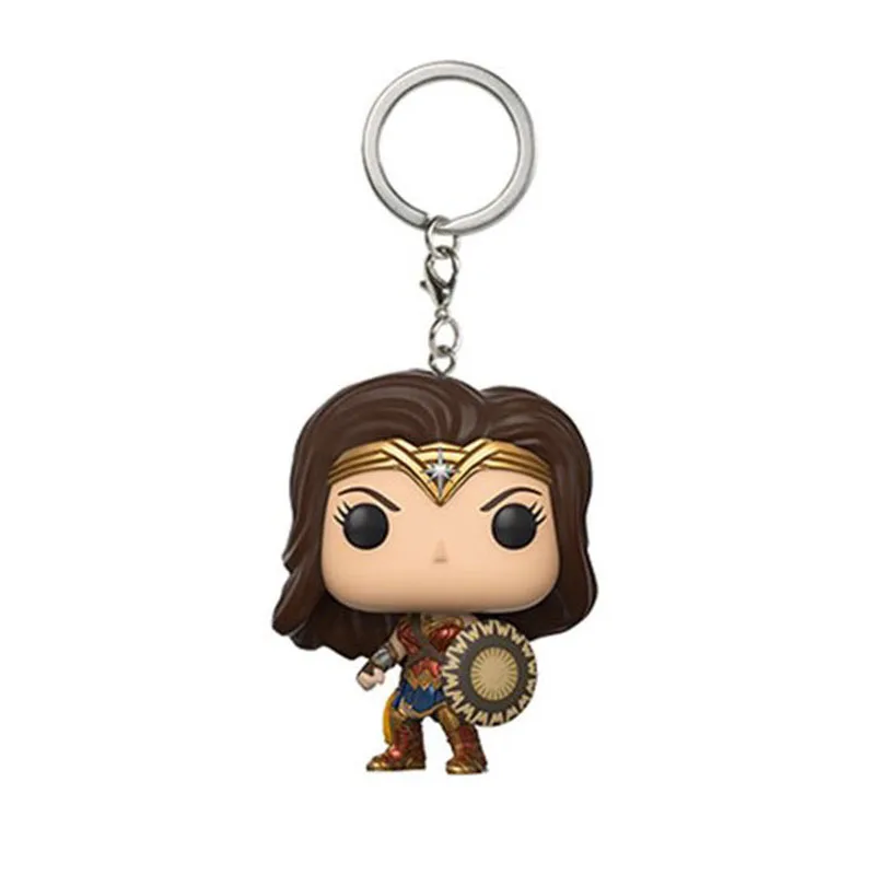 FUNKO POP DC Супер Герой Чудо женщина фигурка Карманный Брелок для ключей поп игрушки