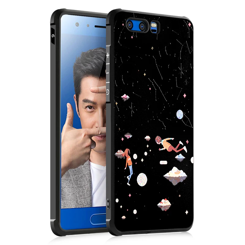 

For Huawei Honor 9 Case Luxury 3D Anti-knock Soft Silicone TPU Full Protection Back Cover Case For Huawei Honor 9 Coque Fundas