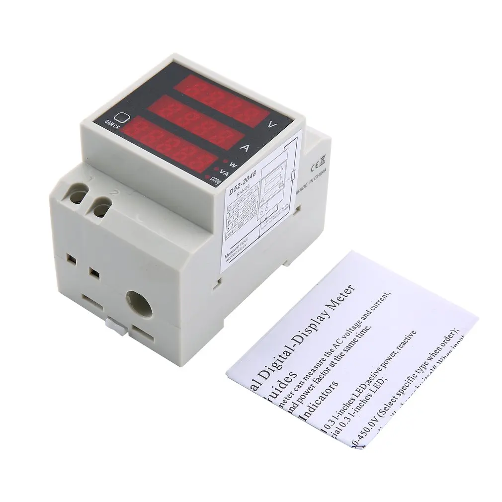 

AC200-450V 100A Digital Meter Din-Rail Dual Led LED Voltmeter Ammeter Voltage Current Meter Dual Display Voltage Power Bank