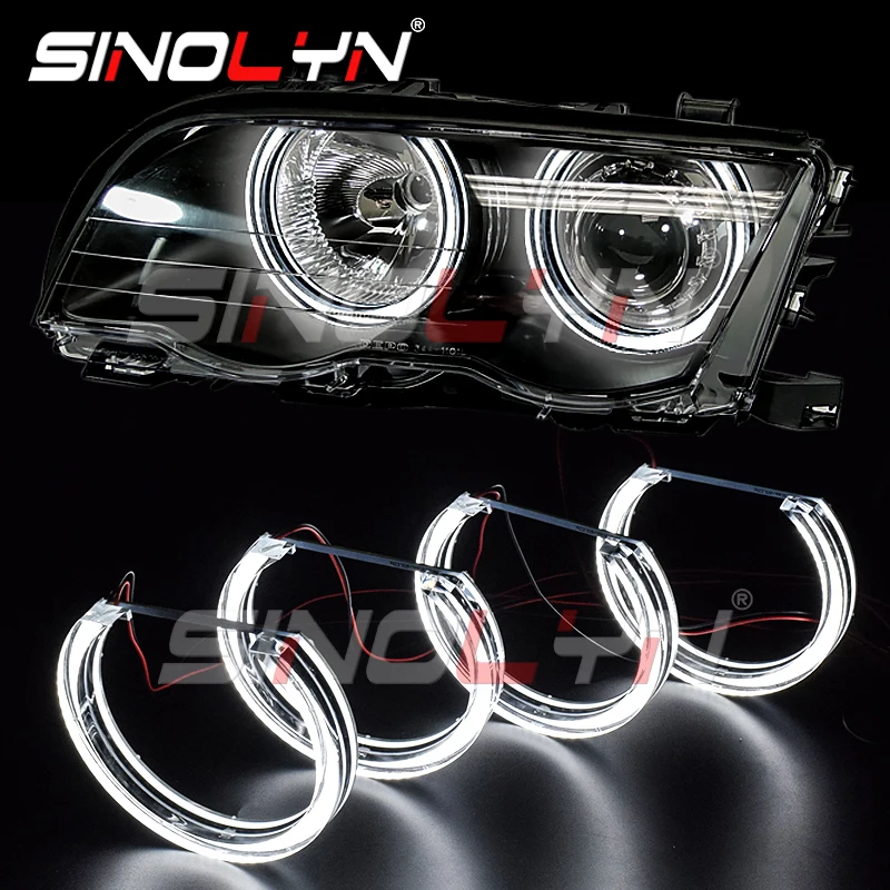  LED Angel Eyes DRL Halo Lights DTM Style For BMW 3 Series E46 M3/E39/E36 Halogen Xenon Projector He - 33022933881