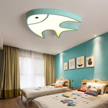 LICAN, скандинавские простые потолочные лампы для детской комнаты, креативные Мультяшные рыбки, лампа для спальни, для мальчиков и девочек, для кабинета, светодиодные потолочные лампы