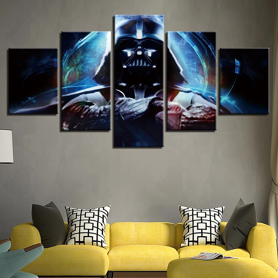 Canvas Artwork Poster Modular Picture Decorative 5 Panel Movie Star