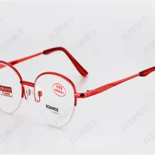 50-18-136 Для женщин Мода сплава половина обод Оптические очки при дальнозоркости красный розовый Анти-усталость зрелище очки для чтения ZJH8865