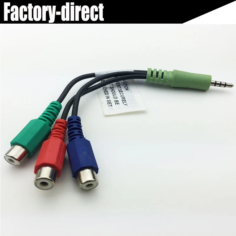 4 pole 3.5mm to component Ypbpr 3RCA adapter cable for ... 3 5mm audio wiring 
