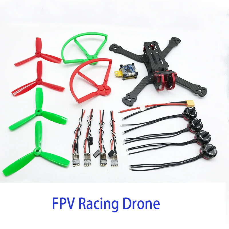 

Karry240 Carbon Fiber Frame Quadcopter kit 5 Inch Propeller Guard 5045 Propellers HSKRC BLHeli_S 2-4S 30A ESC for Drone Frame