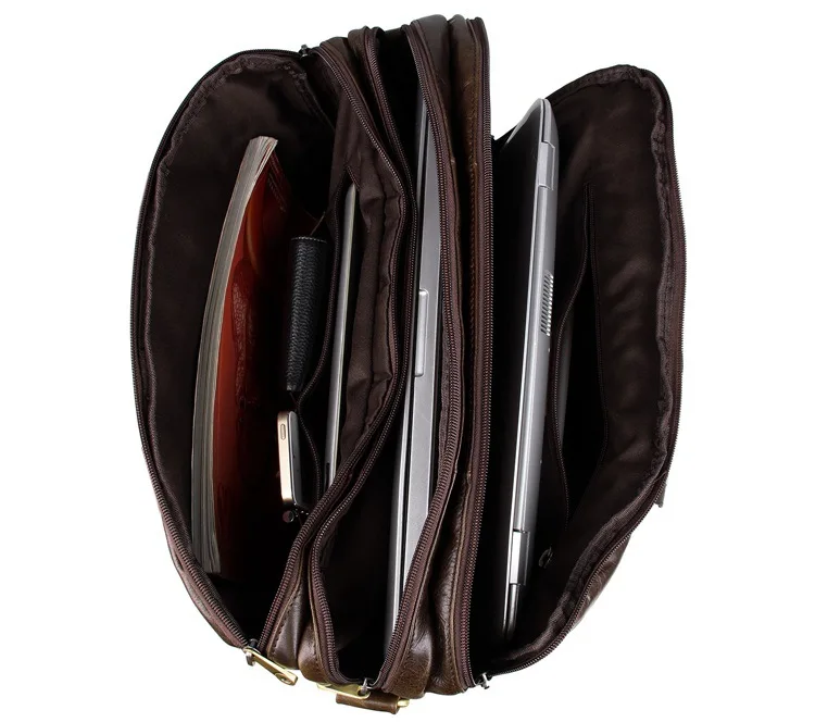 Nesitu высокое качество из натуральной кожи коричневого цвета Для мужчин Курьерские сумки Портфели портфель 15,6 ''/14'' ноутбук Бизнес дорожная