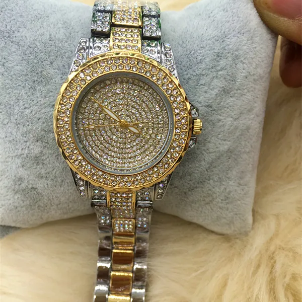 

2017 Brand Fashion Women Watches High Quality Diamond Women Rhinestone Watches Gold Woman Lady Dress Watch Clocks QW061