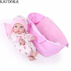 KAYDORA 10 дюймов 25 см Reborn Baby куклы Новорожденные мягкие игрушки девочка подарок все силиконовые Reborn Baby Doll Littie дети