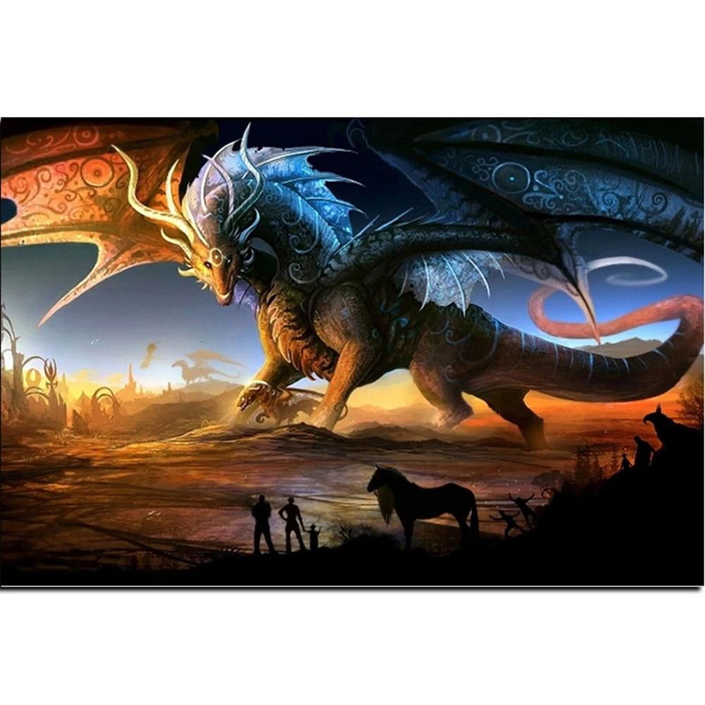 

5D Diy diamond painting cross stitch Huge dragon Full Square Diamond embroidery Needlework Rhinestone Mosaic Crafts Home Decor