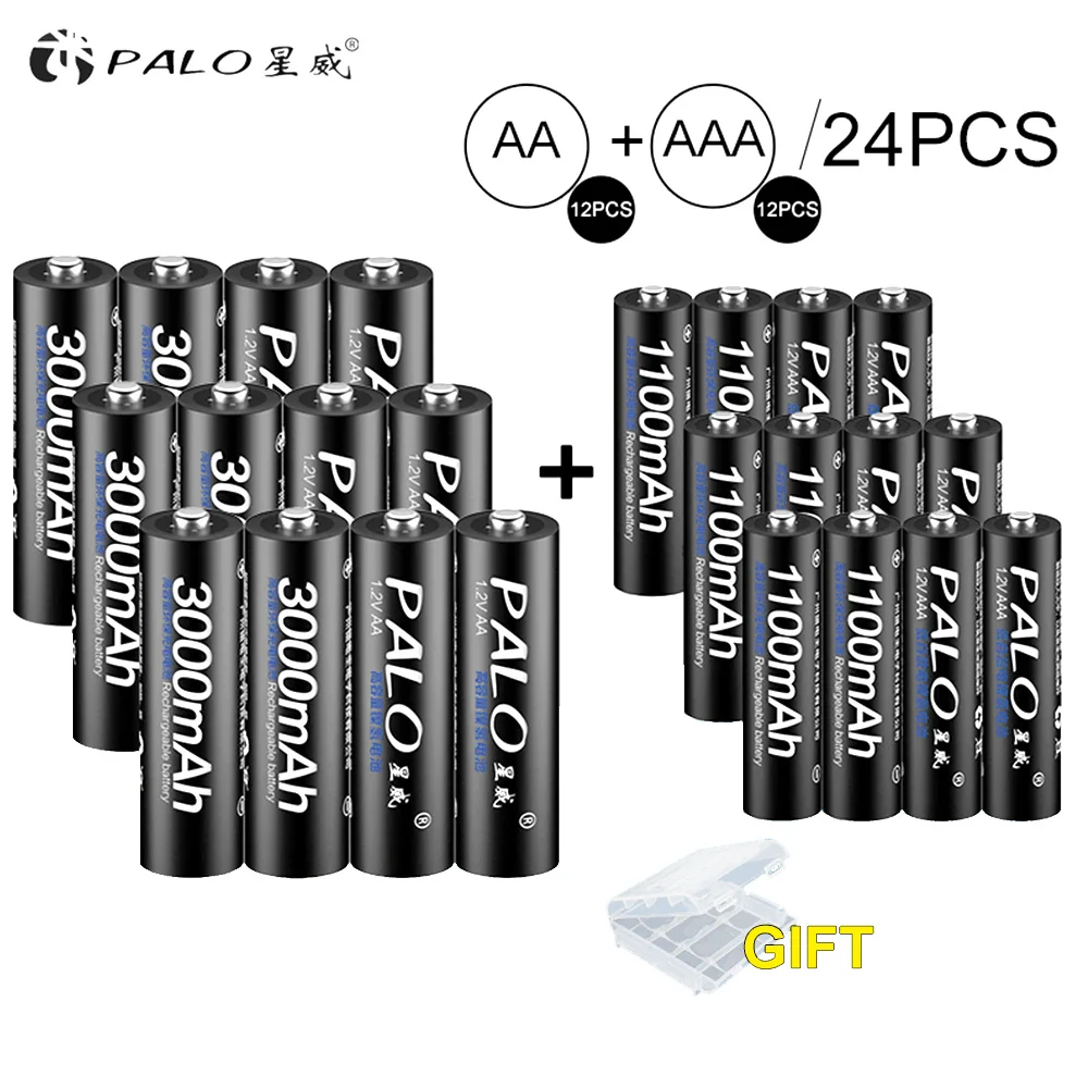 8-Port ULTRA FAST AA AAA CHARGER 8x AAA Ni-Mh 1200mAh RECHARGEABLE BATTERIES