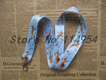 

Free shipping 20 Pcs /Wholesale lots Tinker Bell Necklace Strap Lanyards Cell Phone PDA Key ID Strap Charms L067