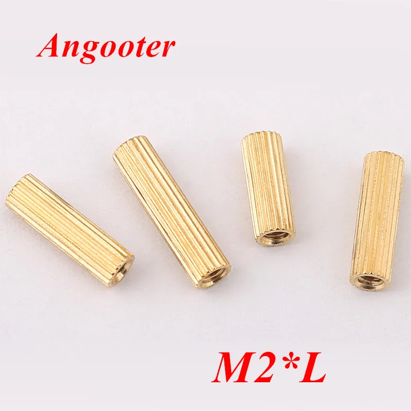 50pcs M2 Brass Round Standoff Spacer Female 2mm Brass Pillar Standoffs