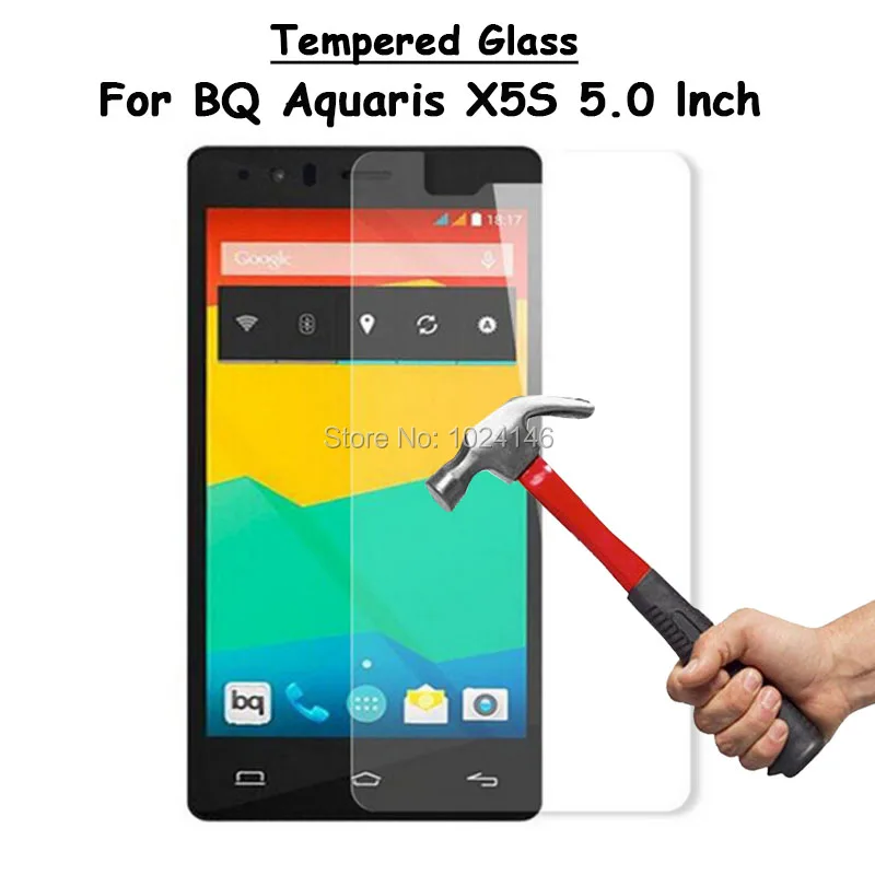 For BQ Aquaris X5S 5.0 Clear Tempered Glass Screen Protector Ultra Thin Explosion proof