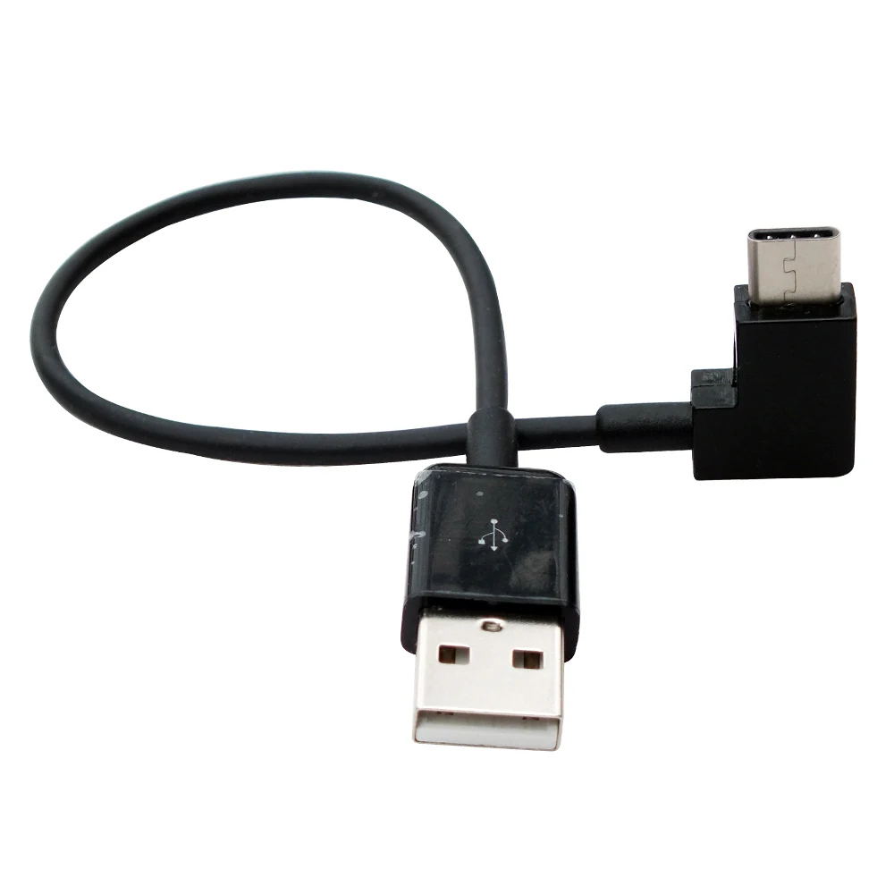 Кабель USB C Type длиной 20 см 1 м 90 градусов короткий кабель 3 для быстрой зарядки под