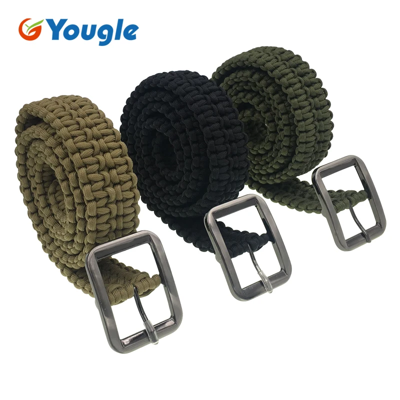 YOUGLE تخصيص بقاء Paracord حزام 550 Paracord حزام فائدة حزام Milspec الحبل الصلبة الصلب مشبك