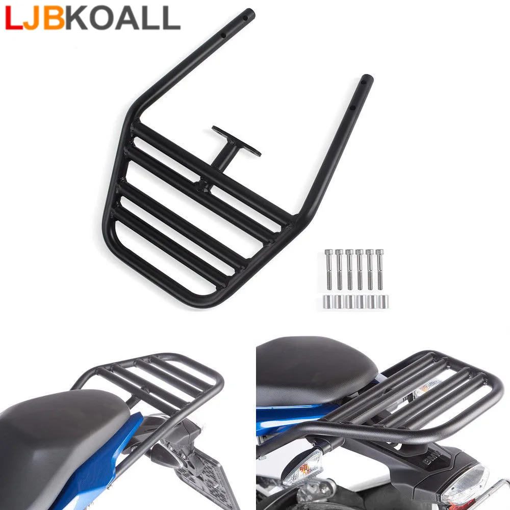 

LJBKOALL Black Motorcycle Accessories Steel Rear Luggage Rear Rack Carrier Top Mount for 2017-2018 BWM G310R Free Shipping