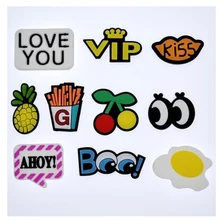 SENTCHARM 1 комплект мультфильм продукты, фрукты, новинка, туфли с пряжкой милые крутое украшение для Дачная обувь с рисунком «крокодил»