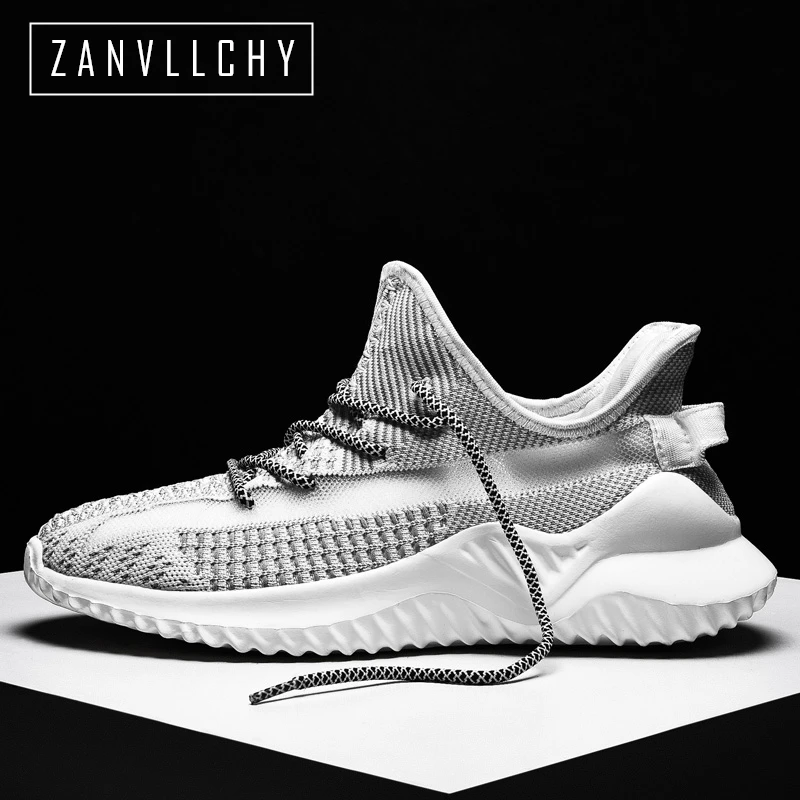 

2019 High Quality Men Casual Shoes Flyknit Trainers Mesh Shoes Summer Sneakers Men Designer Tenis Masculino Basket Homme 39-47
