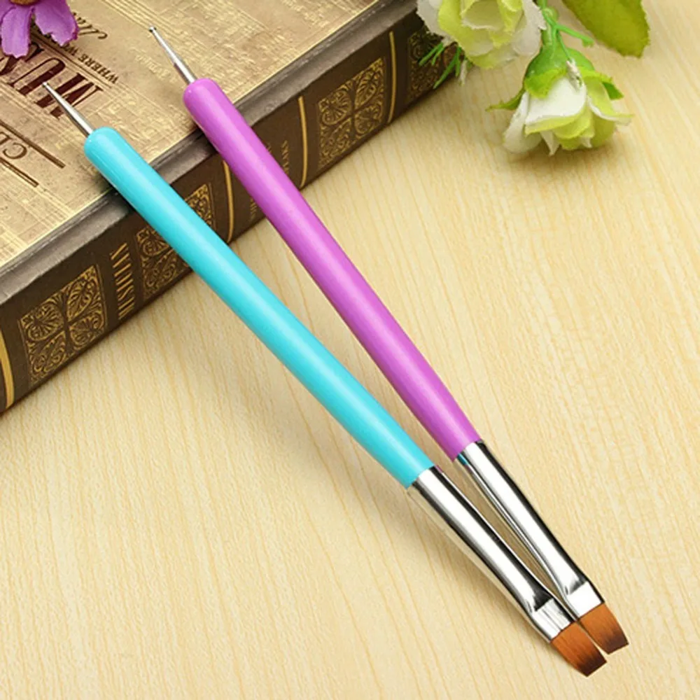 

Hot Fashion 1pc Painting Dotting Acrylic Uv Gel Polish Brush Liners Tool Promotion Nail Art Pen Random Color