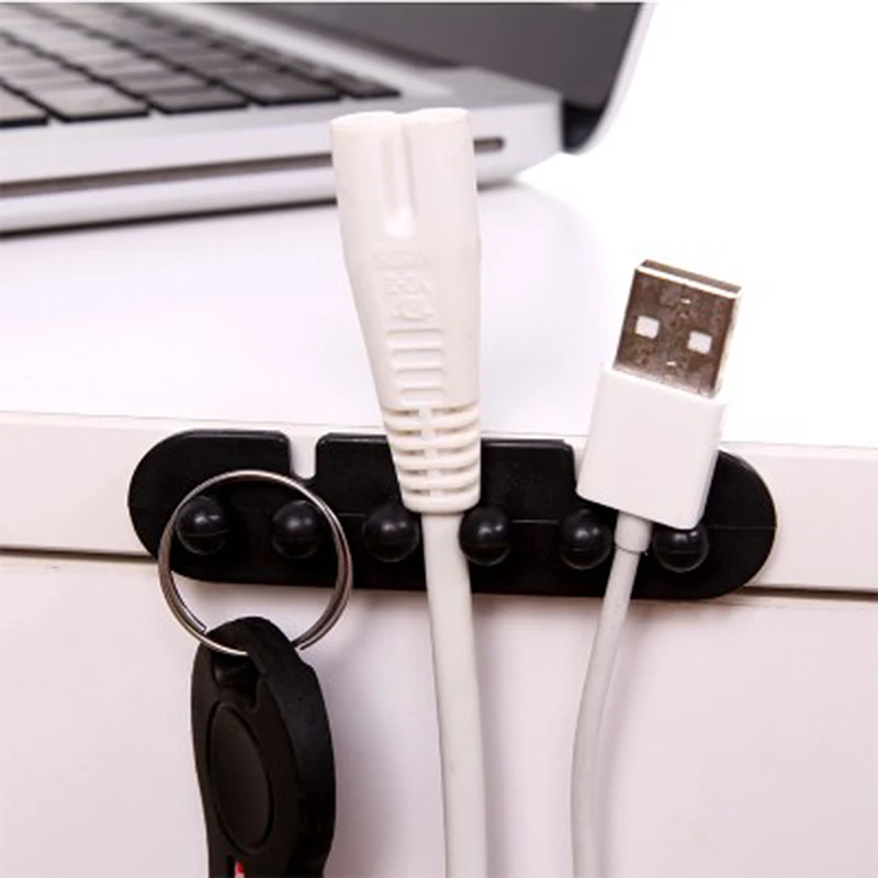 2 шт. Творческий Пластик твердых Plug держатель кабеля стеллаж для хранения USB