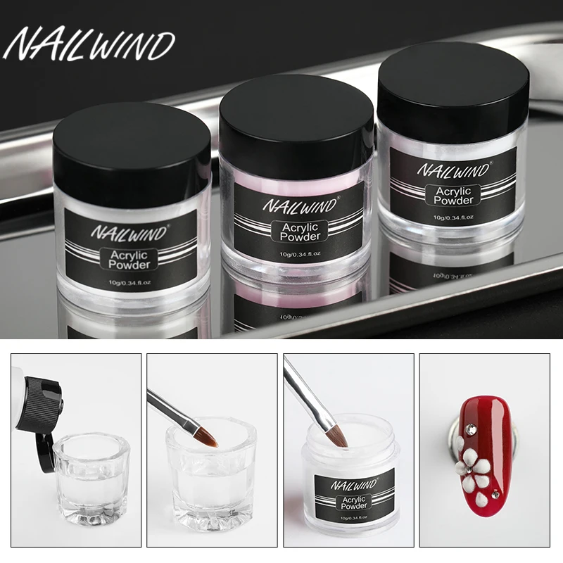 

NAILWIND Nail Acrylic Powder Crystal Glitter For Nail Extension Acrylic Powder For Nails Set Gel Nail Art Manicure Tips Builder