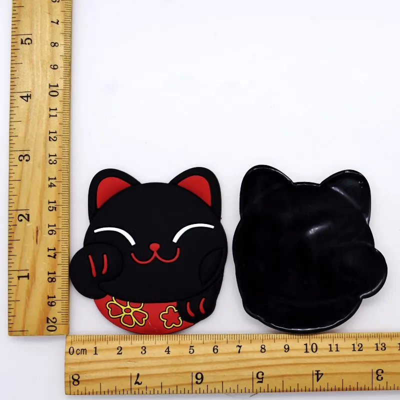 10 шт. кошки Lucky Cat Flatback мягкие подвески из ПВХ Fit Croc обувь/чехол для телефона/iPad DIY ремесло аксессуары