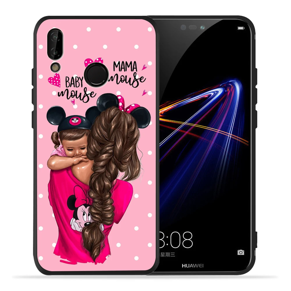 Модный чехол Super Mama mouse Dad girl boy Baby для huawei P20 Lite Pro P30 Lite Pro P8Lite P9Lite P Smart P10 Lite - Цвет: 01