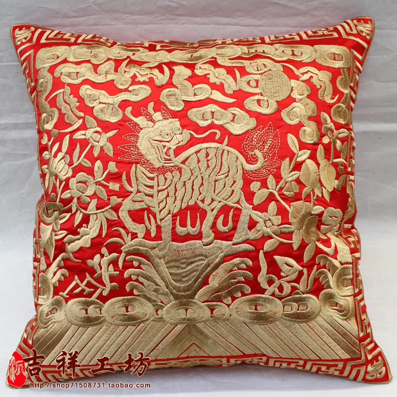 1pair/2pieces Cushion Covers Pillow Bag Chinese Classical Royal Style