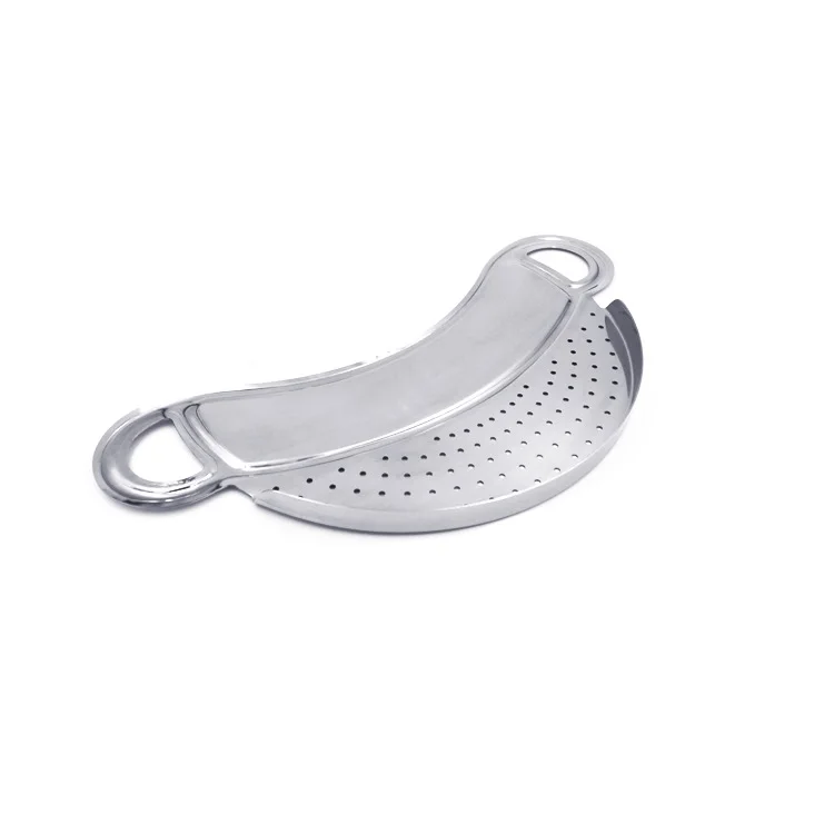 New Stainless Steel Pan Pot Drainer Strainer Colander With Handle For