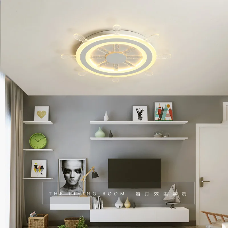 

KM yakeli the ship steering wheel shape led dome light contracted and contemporary sitting room bedroom absorb dome light