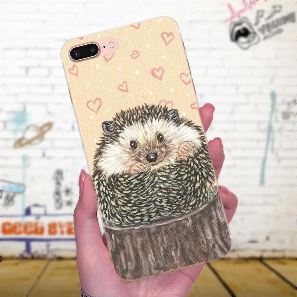 Прозрачный чехол для смартфона с мультяшным ежиком Xiaomi Redmi Note 2 3S 4 4A 4X 5 5A 6 6A Pro