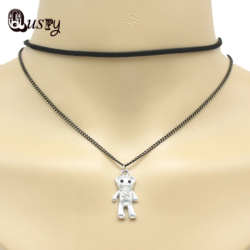 2016 Новинка Треугольники/Балерина/медведя из бечёвки Слои Готический цепи Collier Femme