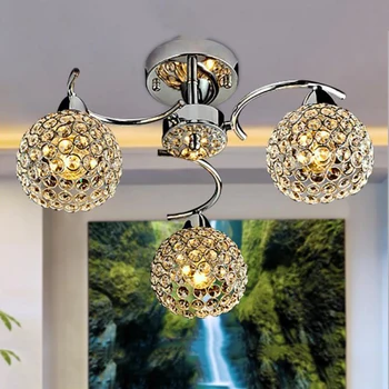 

New Modern crystal chandelier living room lights led room lights led restaurant chandeliers round creative simple fashion lights