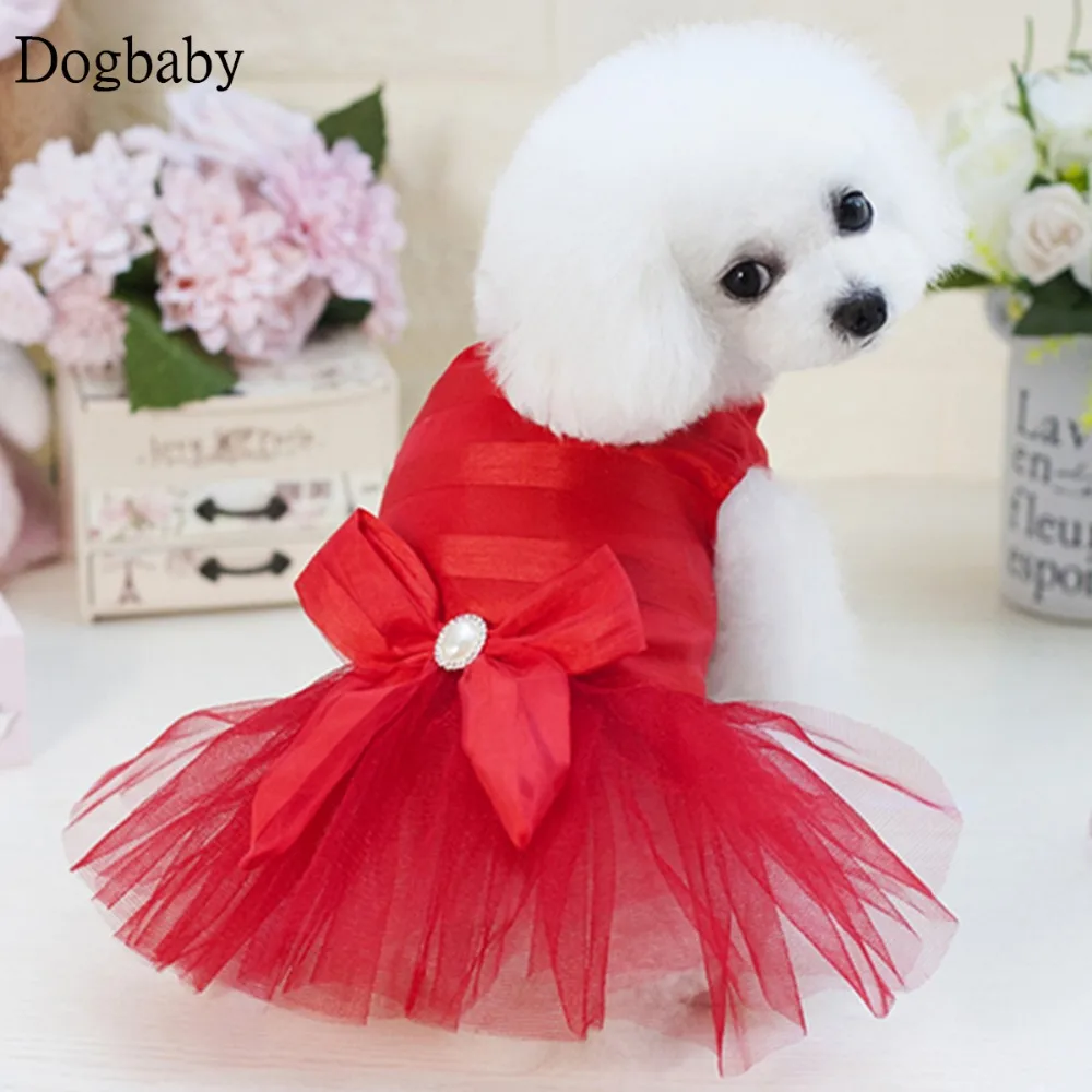 

A12 Fashion Pet dog Clothes Dress Summer Puppy Cats Princess tutu Wedding Dress Yorkie Lace skirt clothes for Chihuahua