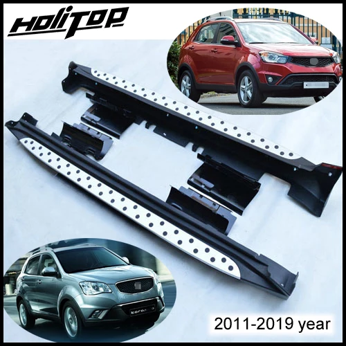 

running board side step nerf bar for Ssangyong Korando C 2011-2014-2019, brushed aircraft aluminium alloy+ABS, ISO quality