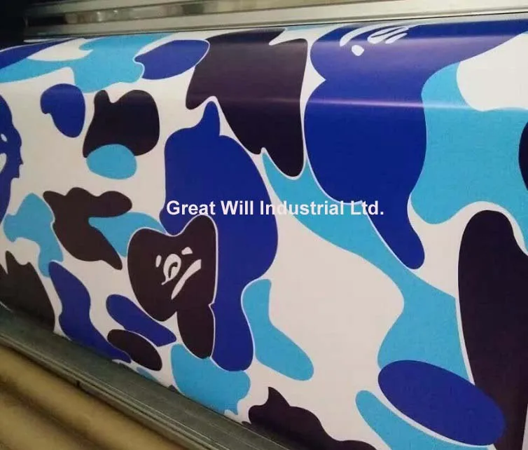 White Blue Baby Large Camo Vinyl Car Wrap Skin Vehicle Boat Camouflage Graphics Auto pellicle Styling Size 1.52x20m | Автомобили и