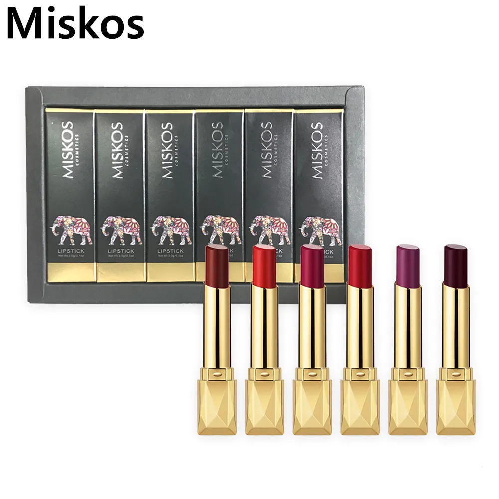 6PCS Lipstick Makeup Kits Long Lasting Matte Lipstick Set Waterproof