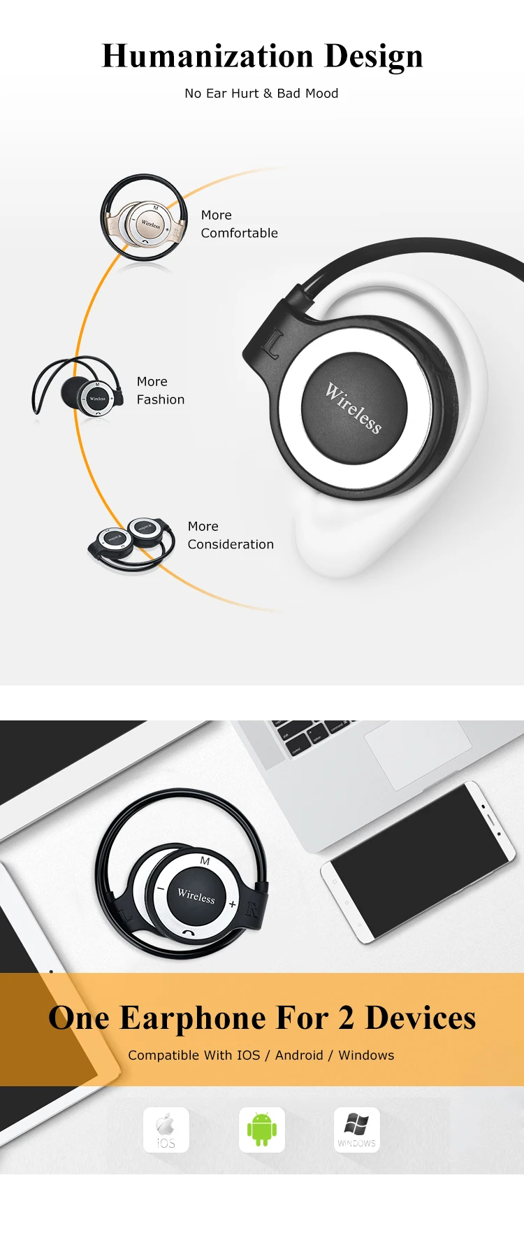 L013 беспроводные Bluetooth наушники, стерео TF карта, складные спортивные наушники, беспроводные наушники с микрофоном