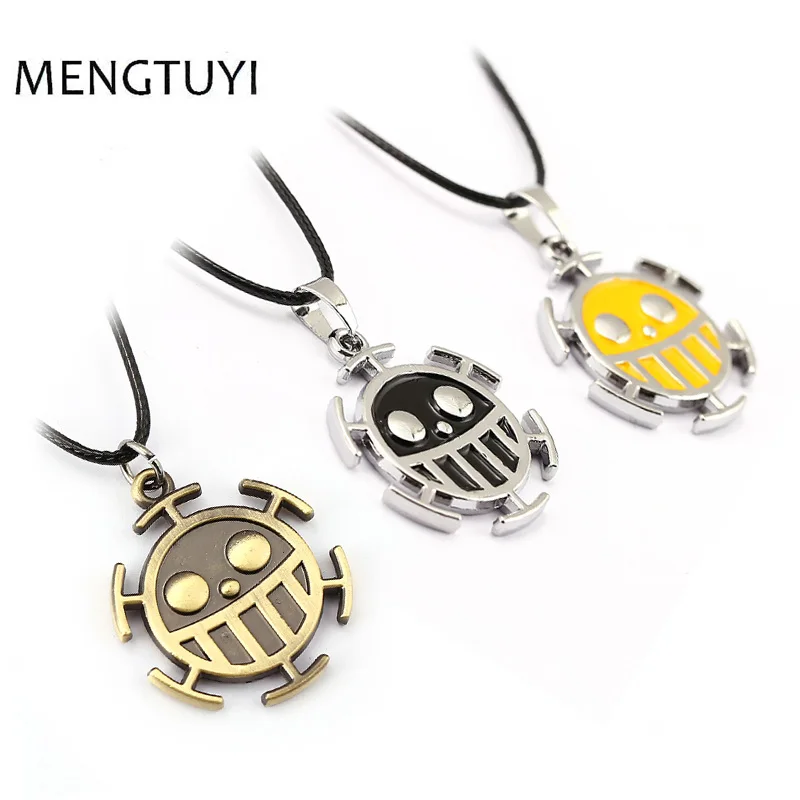 

J Store Japanese Anime One Piece Necklace Trafalgar Law face figure Pendant Necklace Fashion Cosplay Accessories