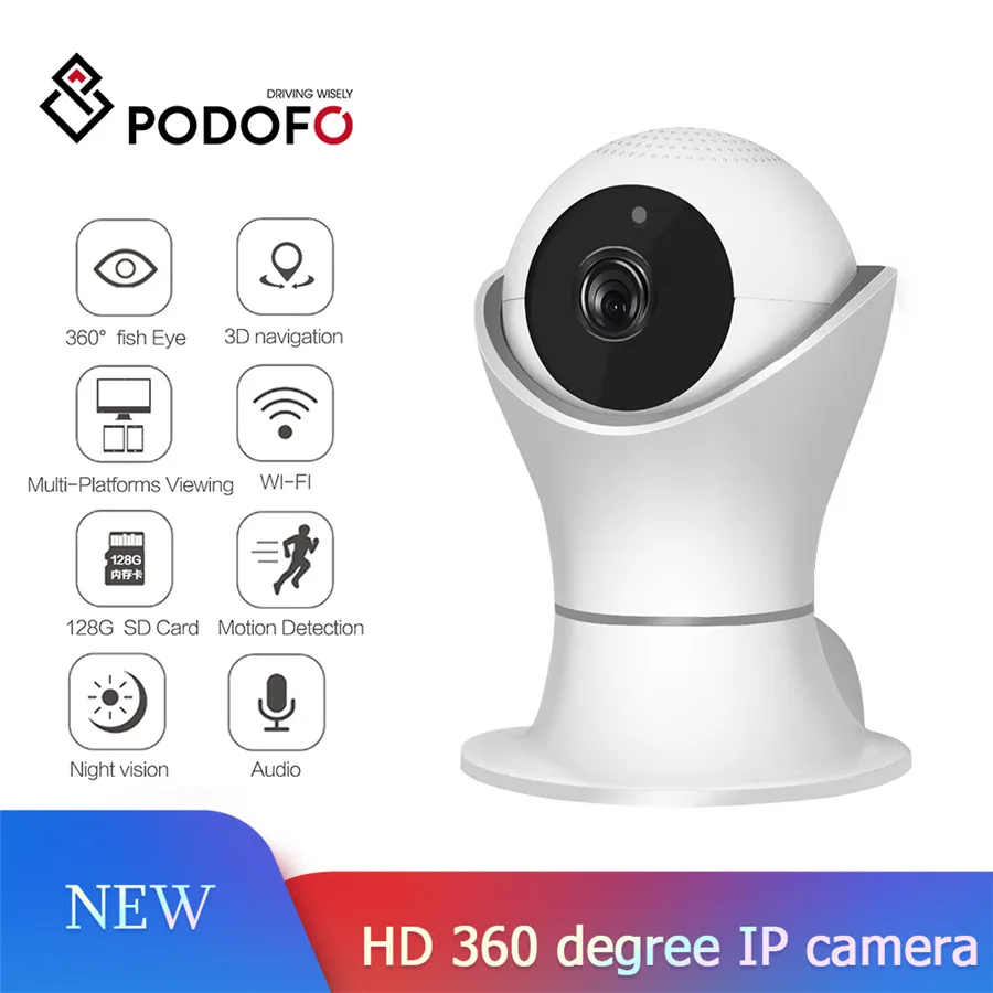 Podofo HD ip камера беспроводная домашняя безопасности наблюдения Wifi ночное видение